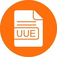 UUE File Format Multi Color Circle Icon vector