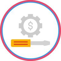 Money Management Flat Circle Icon vector