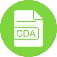 CDA File Format Multi Color Circle Icon vector