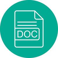 DOC File Format Multi Color Circle Icon vector