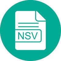 NSV File Format Multi Color Circle Icon vector