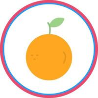 naranja plano circulo icono vector