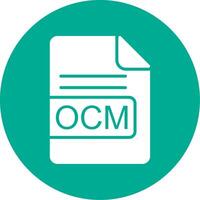 OCM File Format Multi Color Circle Icon vector