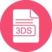 3DS File Format Multi Color Circle Icon vector