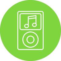 música jugador multi color circulo icono vector