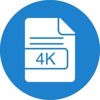 4K File Format Multi Color Circle Icon vector