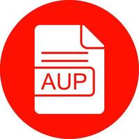 aup archivo formato multi color circulo icono vector