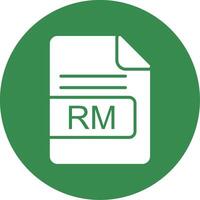 rm archivo formato multi color circulo icono vector