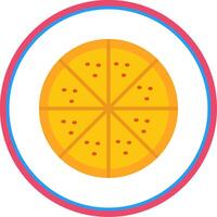 Pizza Flat Circle Icon vector