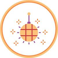 Disco Ball Flat Circle Icon vector
