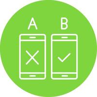 Ab Testing Multi Color Circle Icon vector