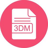 3DM File Format Multi Color Circle Icon vector