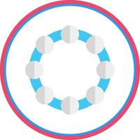 Tambourine Flat Circle Icon vector