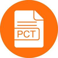 PCT File Format Multi Color Circle Icon vector