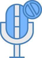 Remove Line Filled Blue Icon vector
