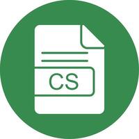 CS File Format Multi Color Circle Icon vector