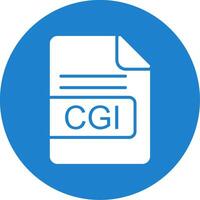 CGI File Format Multi Color Circle Icon vector