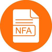 NFA File Format Multi Color Circle Icon vector