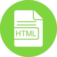 HTML File Format Multi Color Circle Icon vector