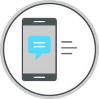 Mobile App Flat Circle Icon vector