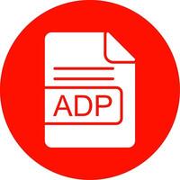ADP File Format Multi Color Circle Icon vector