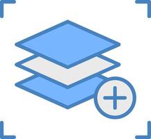 Layers Line Filled Blue Icon vector