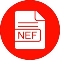 NEF File Format Multi Color Circle Icon vector