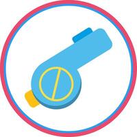 Whistle Flat Circle Icon vector