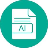 AI File Format Multi Color Circle Icon vector