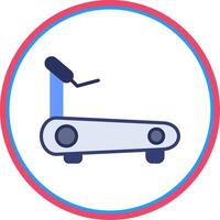 Treadmill Flat Circle Icon vector