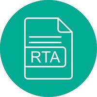 RTA File Format Multi Color Circle Icon vector