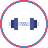 Barbell Flat Circle Icon vector