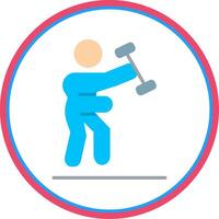 Exercise Flat Circle Icon vector
