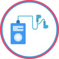 Mp3 Flat Circle Icon vector