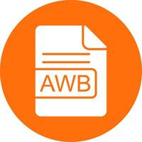 AWB File Format Multi Color Circle Icon vector