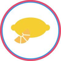 Lemon Flat Circle Icon vector