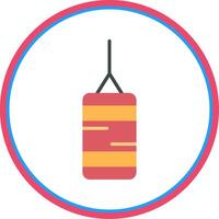 Punching Bag Flat Circle Icon vector