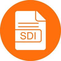 SDI File Format Multi Color Circle Icon vector