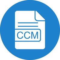CCM File Format Multi Color Circle Icon vector