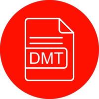 DMT File Format Multi Color Circle Icon vector