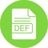 DEF File Format Multi Color Circle Icon vector