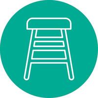 Bar Stool Multi Color Circle Icon vector
