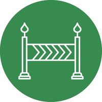 Barrier Multi Color Circle Icon vector