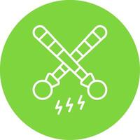 Drumsticks Multi Color Circle Icon vector