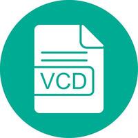 VCD File Format Multi Color Circle Icon vector