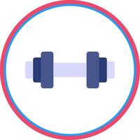 Barbell Flat Circle Icon vector