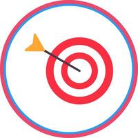 Dartboard Flat Circle Icon vector