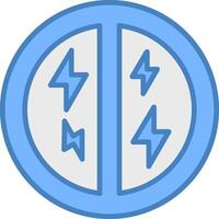 No Flash Line Filled Blue Icon vector