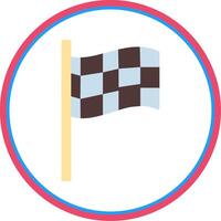 Racing Flag Flat Circle Icon vector