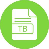 TB File Format Multi Color Circle Icon vector